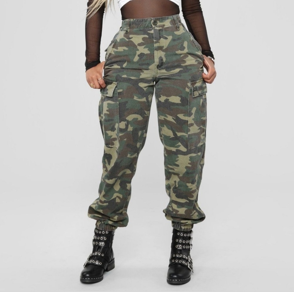FashionNova Cadet Kim Oversized Camo Pants